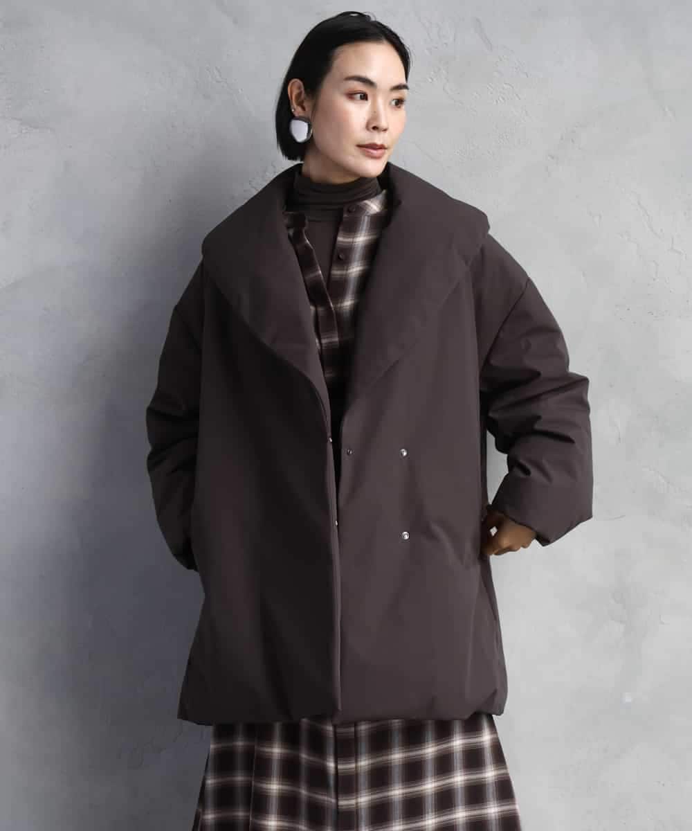 FMVBD06560 MICHEL KLEIN(ミッシェルクラン) ［撥水加工］ショールカラーダウンコート ブラック