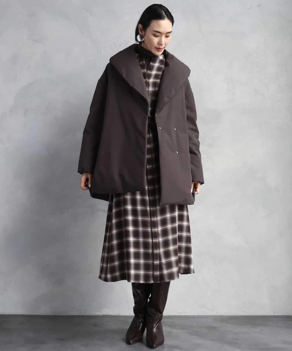 FMVBD06560 MICHEL KLEIN(ミッシェルクラン) ［撥水加工］ショールカラーダウンコート ブラック