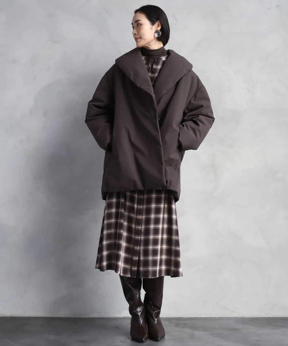 FMVBD06560 MICHEL KLEIN(ミッシェルクラン) ［撥水加工］ショールカラーダウンコート ブラック