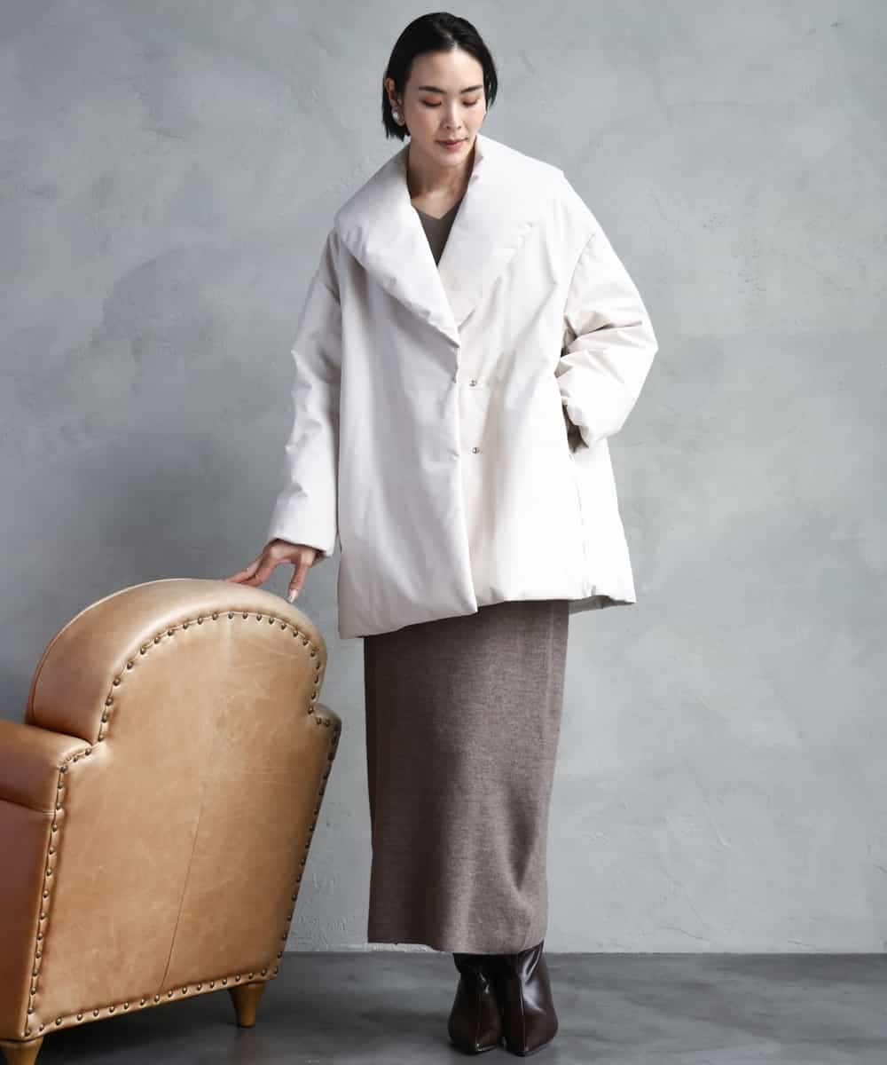 FMVBD06560 MICHEL KLEIN(ミッシェルクラン) ［撥水加工］ショールカラーダウンコート ブラック