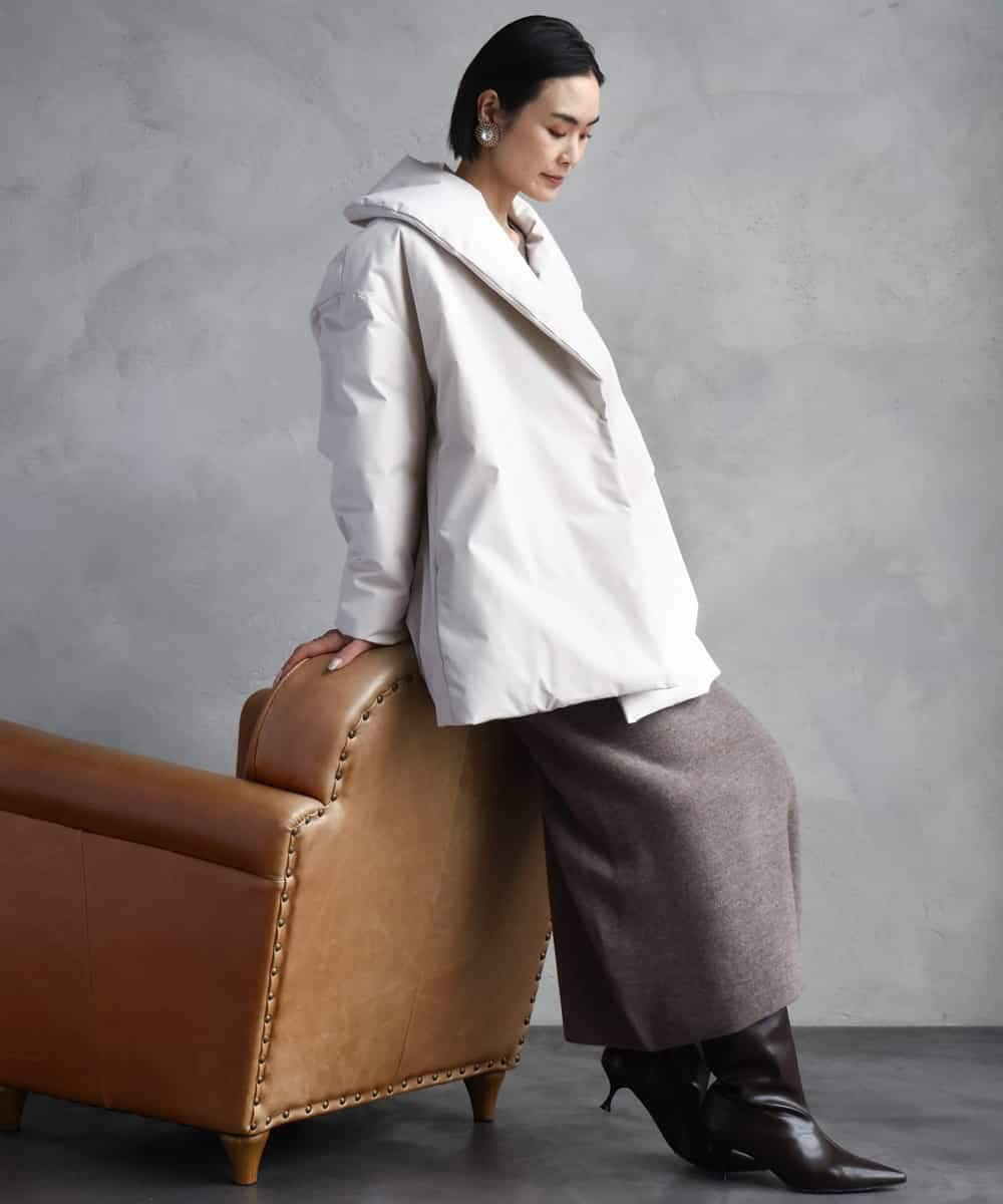 FMVBD06560 MICHEL KLEIN(ミッシェルクラン) ［撥水加工］ショールカラーダウンコート ブラック