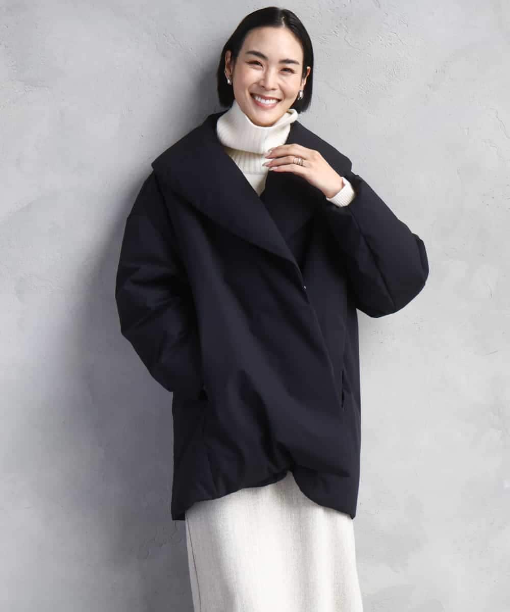 FMVBD06560 MICHEL KLEIN(ミッシェルクラン) ［撥水加工］ショールカラーダウンコート ブラック