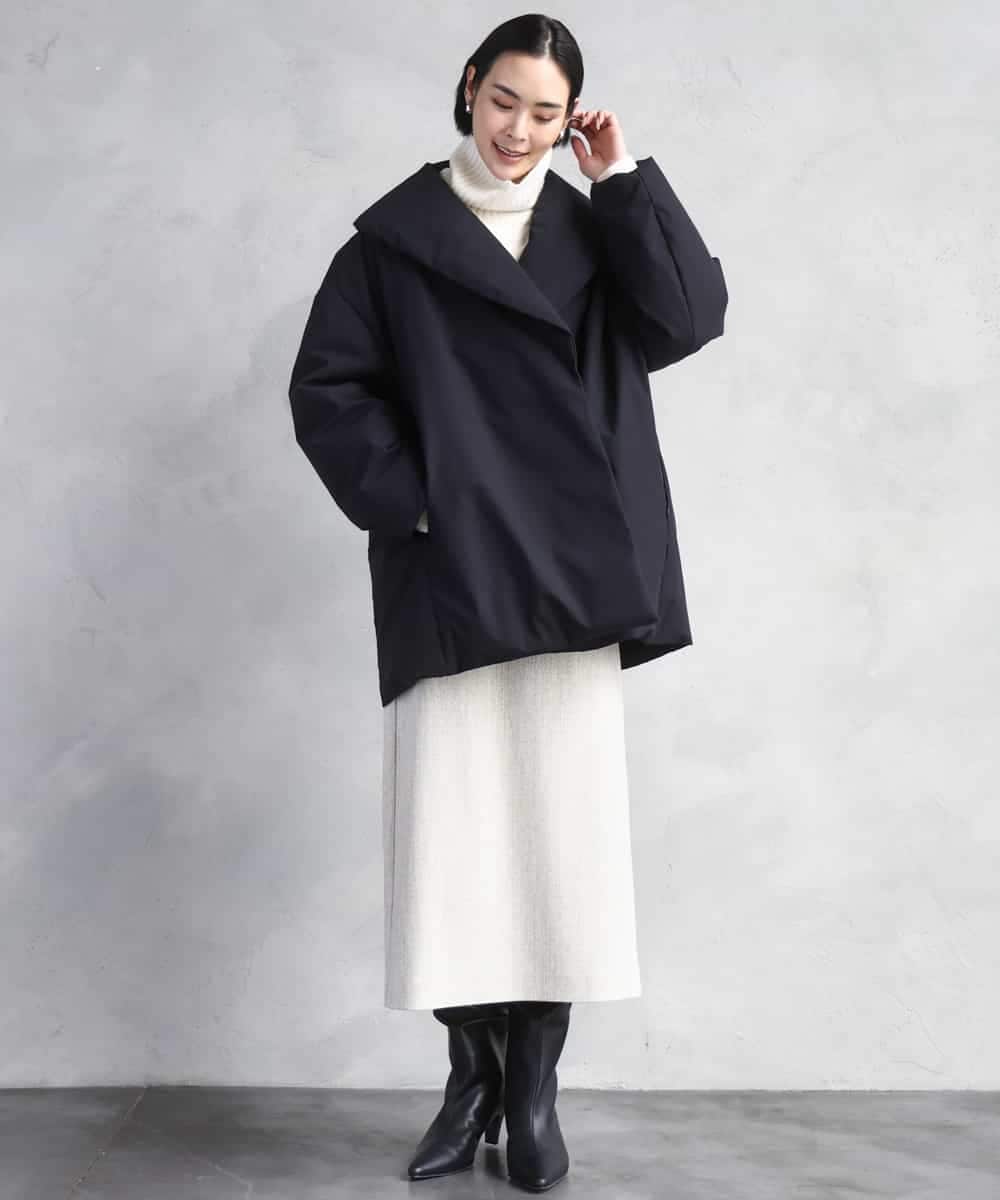 FMVBD06560 MICHEL KLEIN(ミッシェルクラン) ［撥水加工］ショールカラーダウンコート ブラック