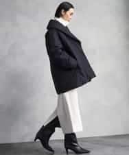 FMVBD06560 MICHEL KLEIN(ミッシェルクラン) ［撥水加工］ショールカラーダウンコート ブラック