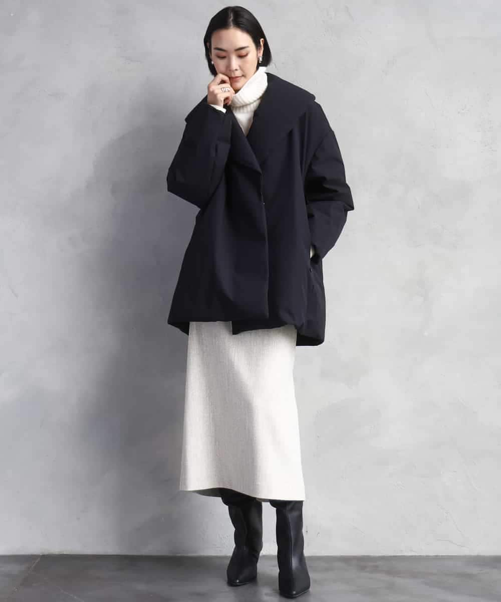 FMVBD06560 MICHEL KLEIN(ミッシェルクラン) ［撥水加工］ショールカラーダウンコート ブラック