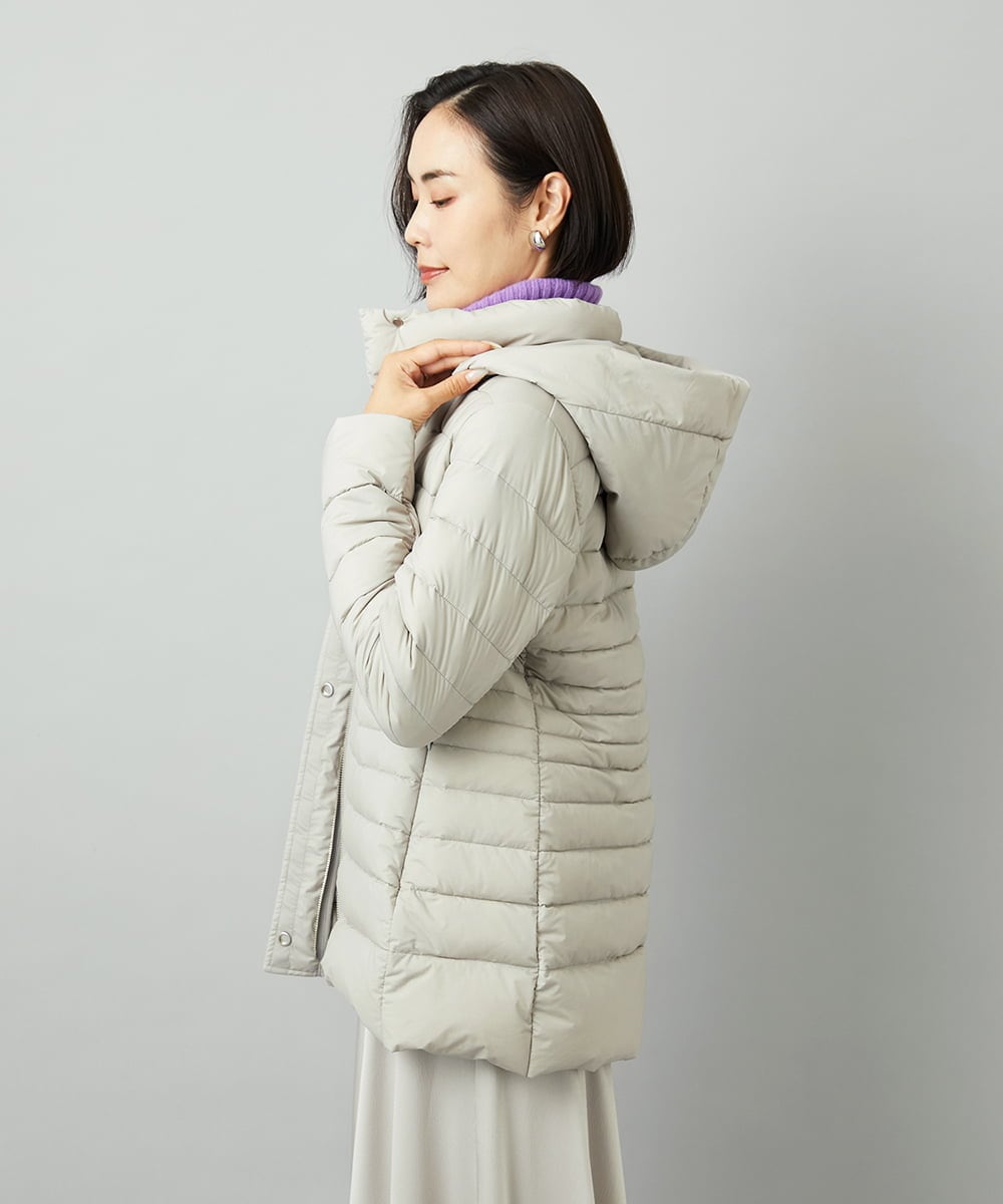 FMVBD40570 MICHEL KLEIN(ミッシェルクラン) [定番人気]2WAYストレッチダウンジャケット ライトグレー