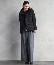 FMVBD40570 MICHEL KLEIN(ミッシェルクラン) [定番人気]2WAYストレッチダウンジャケット ライトグレー