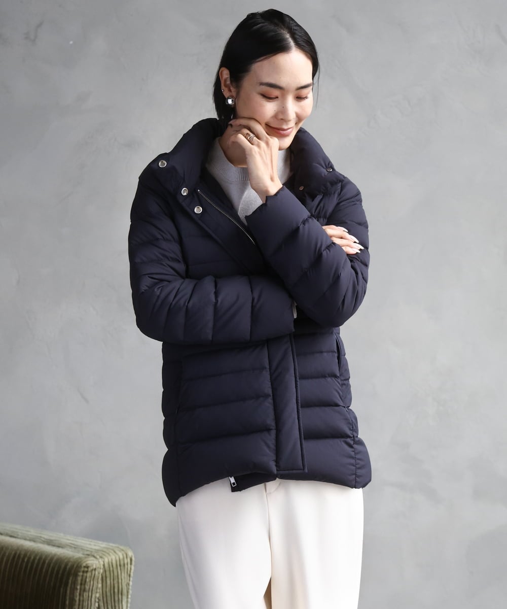 FMVBD40570 MICHEL KLEIN(ミッシェルクラン) [定番人気]2WAYストレッチダウンジャケット ライトグレー