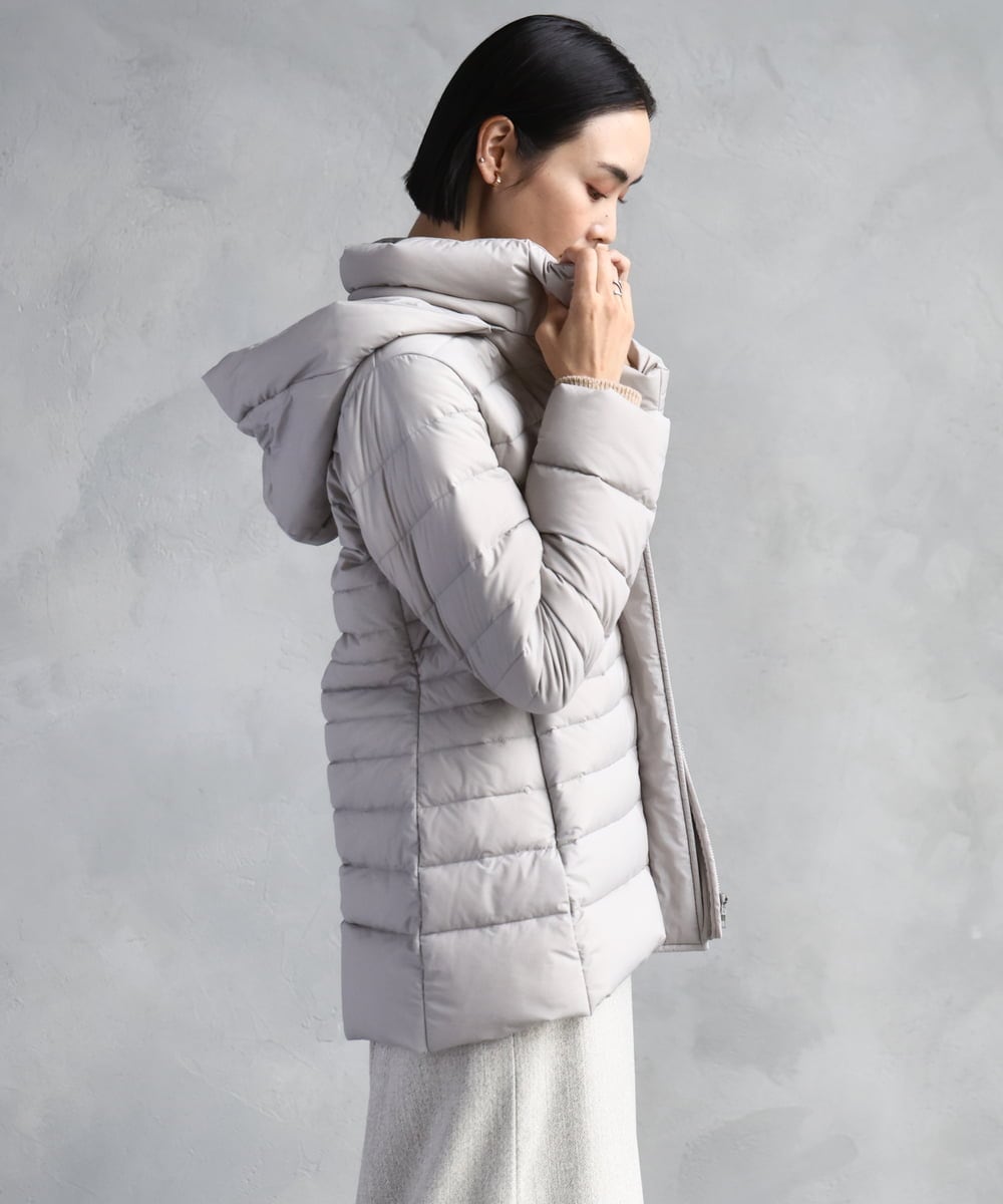 FMVBD40570 MICHEL KLEIN(ミッシェルクラン) [定番人気]2WAYストレッチダウンジャケット ライトグレー