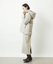 FMVBD40570 MICHEL KLEIN(ミッシェルクラン) [定番人気]2WAYストレッチダウンジャケット ライトグレー