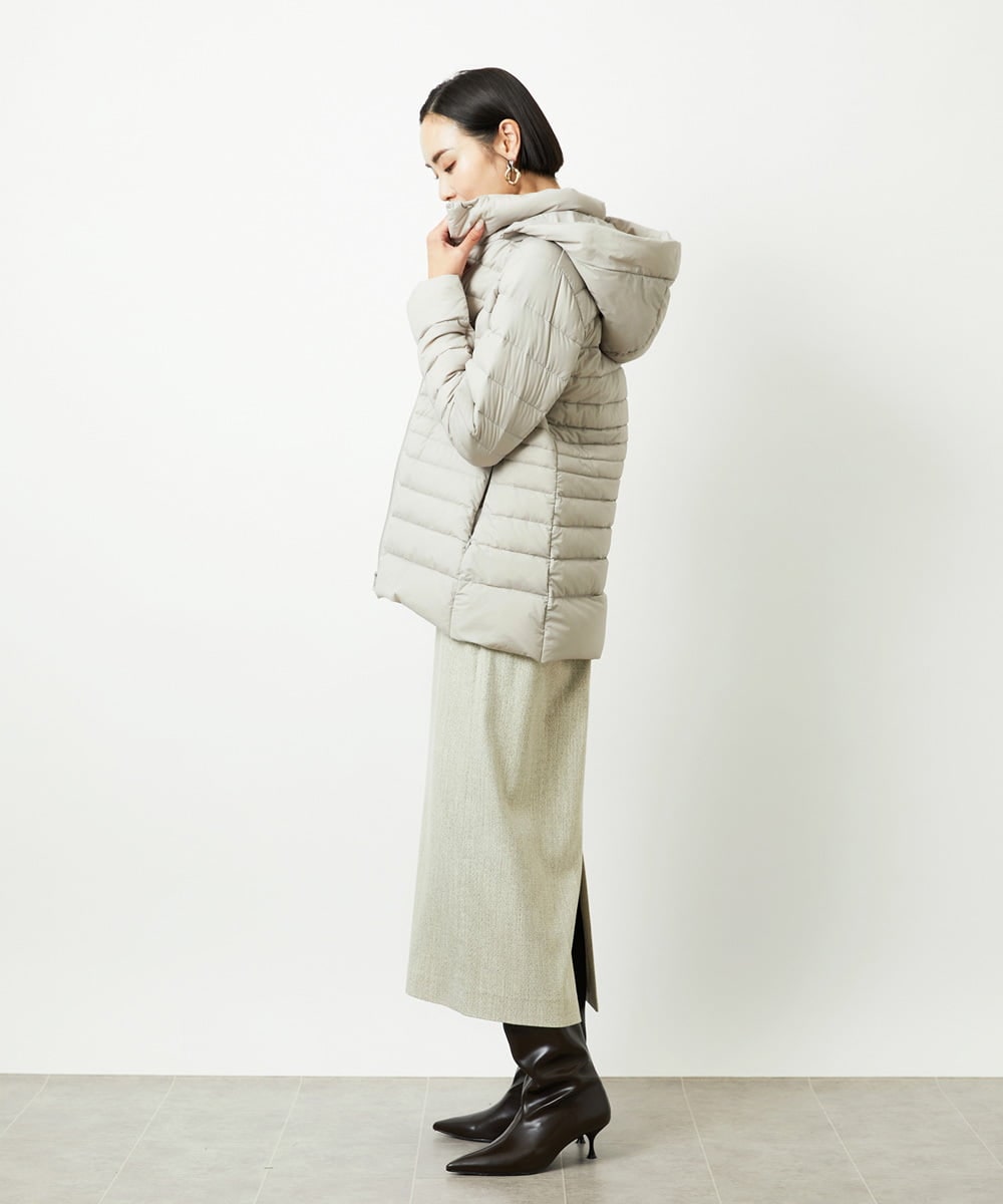 FMVBD40570 MICHEL KLEIN(ミッシェルクラン) [定番人気]2WAYストレッチダウンジャケット ライトグレー