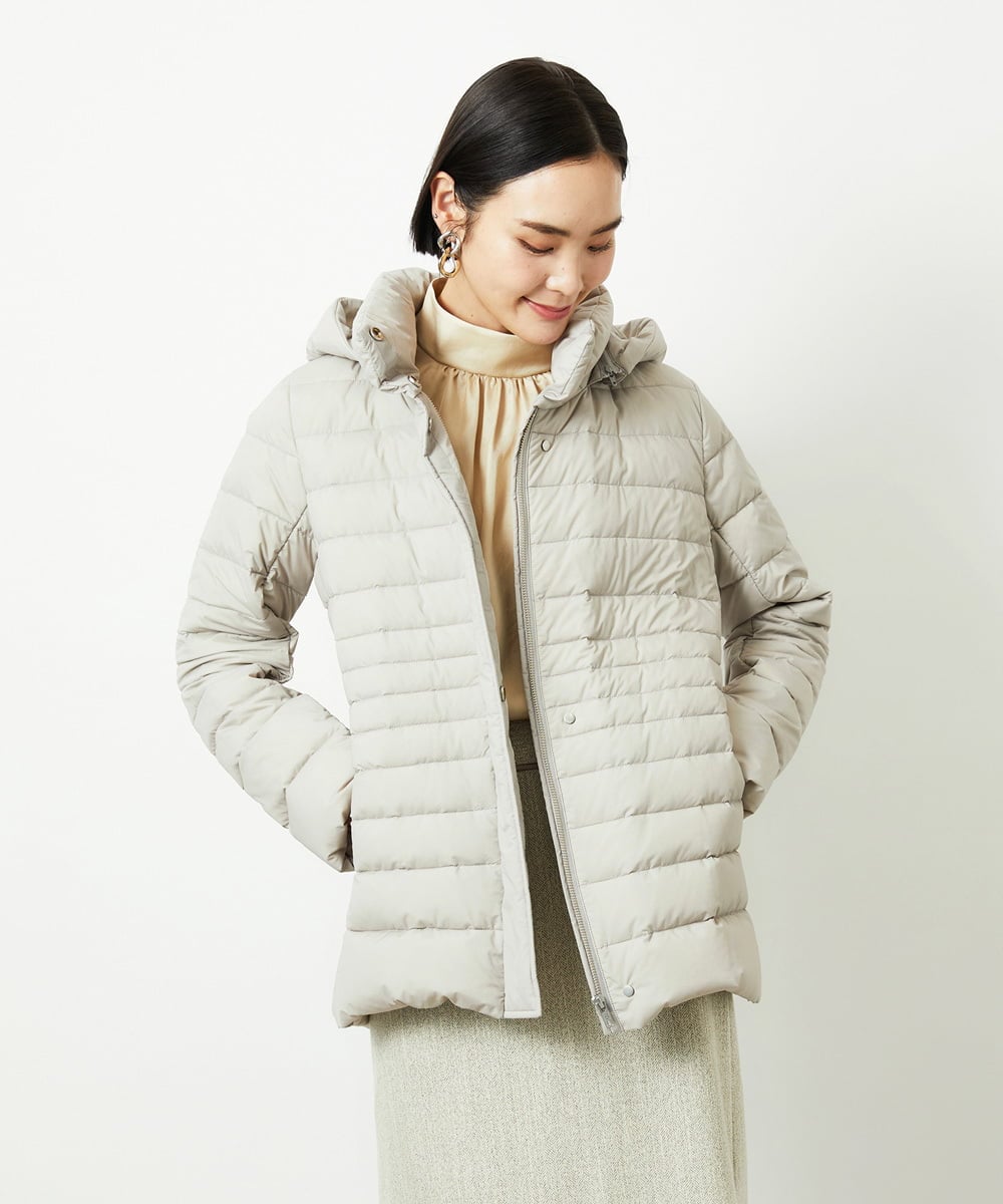 FMVBD40570 MICHEL KLEIN(ミッシェルクラン) [定番人気]2WAYストレッチダウンジャケット ライトグレー