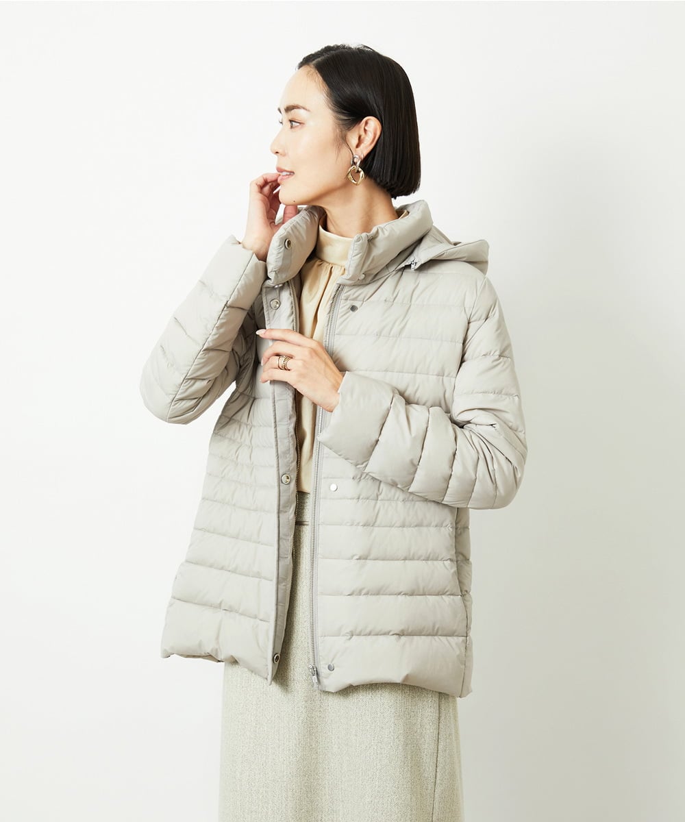 FMVBD40570 MICHEL KLEIN(ミッシェルクラン) [定番人気]2WAYストレッチダウンジャケット ライトグレー