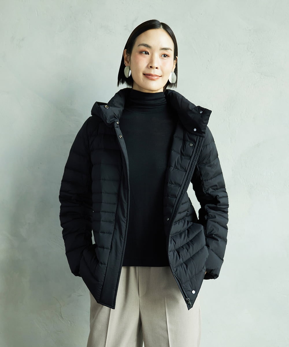 FMVBD40570 MICHEL KLEIN(ミッシェルクラン) [定番人気]2WAYストレッチダウンジャケット ライトグレー