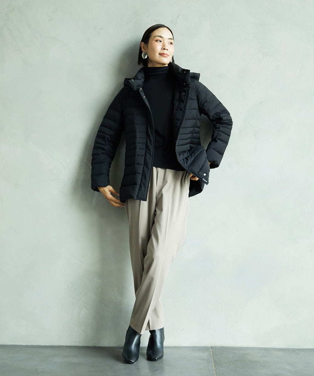 FMVBD40570 MICHEL KLEIN(ミッシェルクラン) [定番人気]2WAYストレッチダウンジャケット ライトグレー