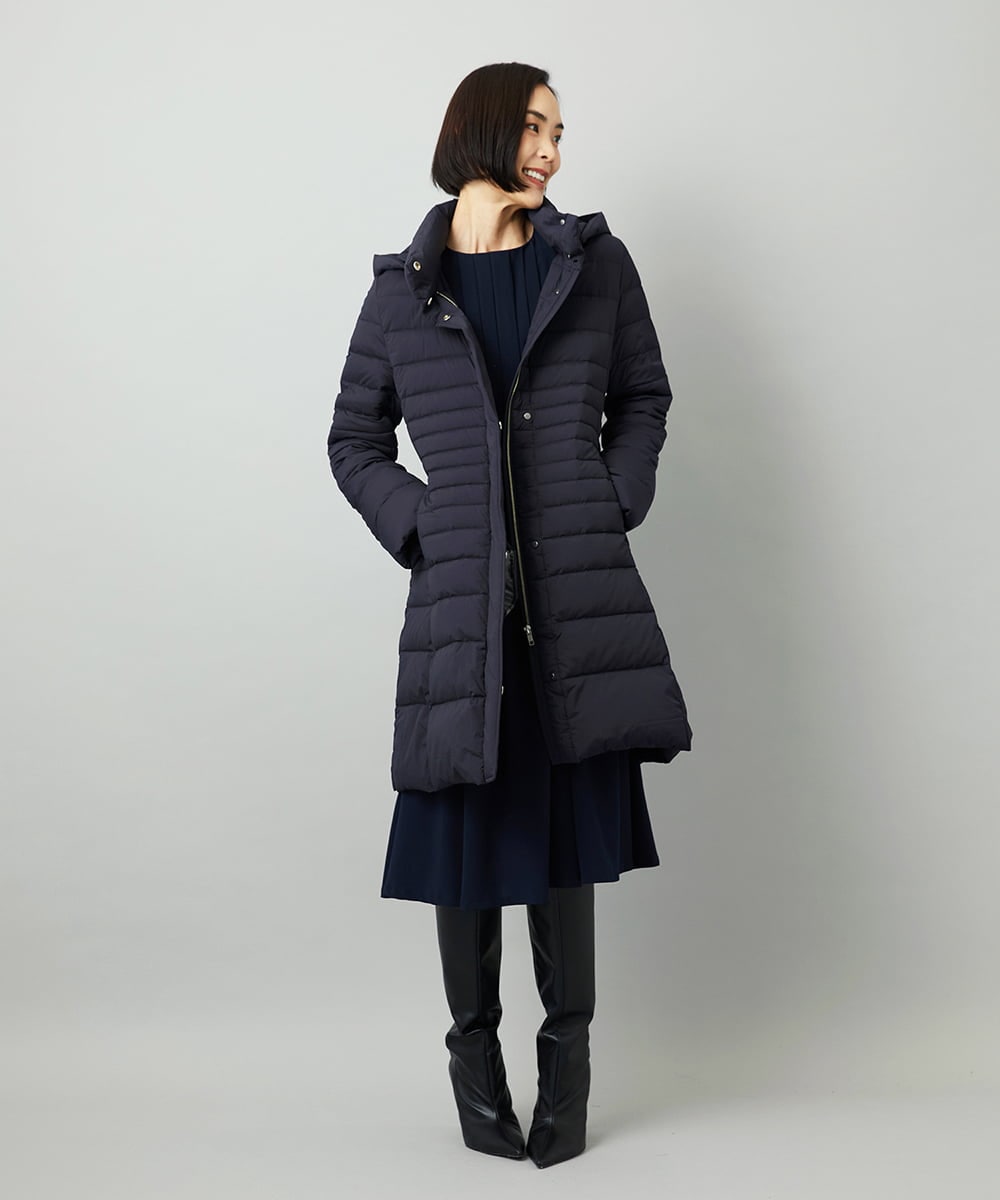 FMVBD41610 MICHEL KLEIN(ミッシェルクラン) [定番人気]2WAYストレッチダウンミドルコート ネイビー