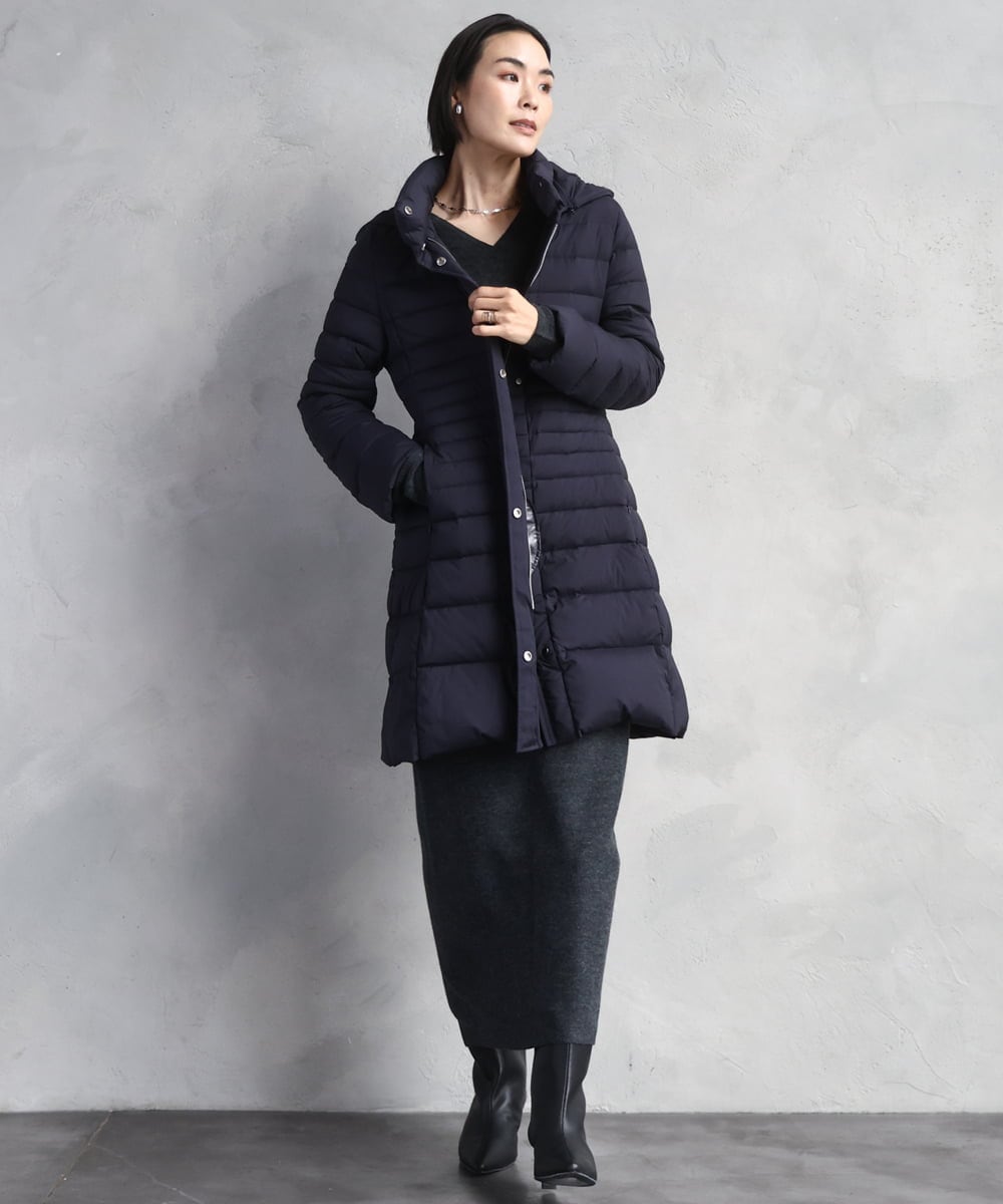 FMVBD41610 MICHEL KLEIN(ミッシェルクラン) [定番人気]2WAYストレッチダウンミドルコート ネイビー