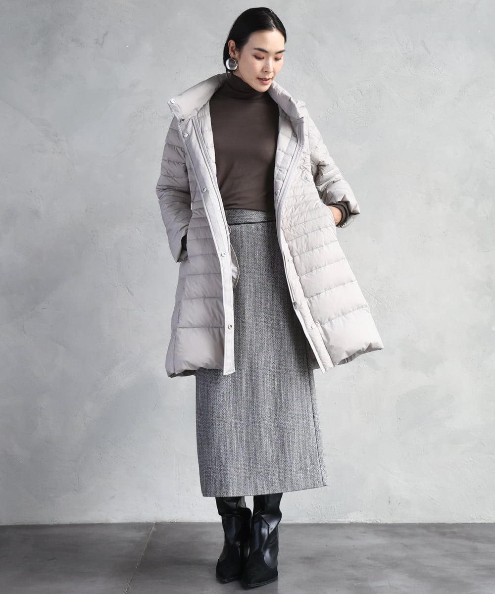 FMVBD41610 MICHEL KLEIN(ミッシェルクラン) [定番人気]2WAYストレッチダウンミドルコート ネイビー