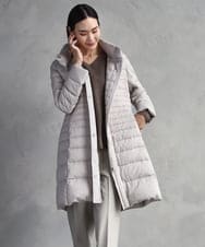 FMVBD41610 MICHEL KLEIN(ミッシェルクラン) [定番人気]2WAYストレッチダウンミドルコート ライトグレー