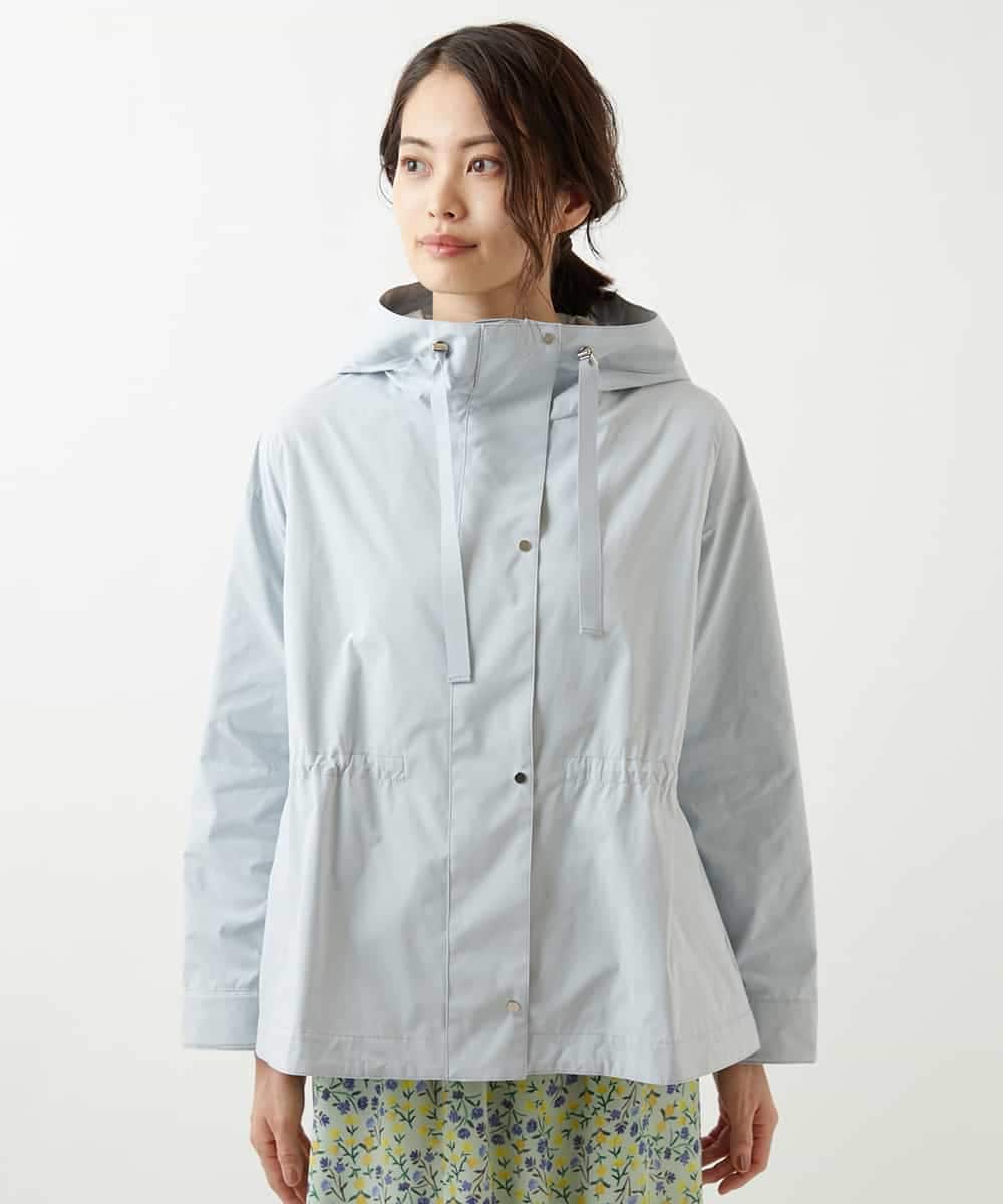 FMVDP12290 MICHEL KLEIN(ミッシェルクラン) 【洗える】デザインライトブルゾン ライトブルー(50)