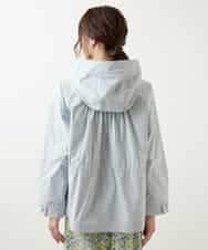 FMVDP12290 MICHEL KLEIN(ミッシェルクラン) 【洗える】デザインライトブルゾン ライトブルー(50)