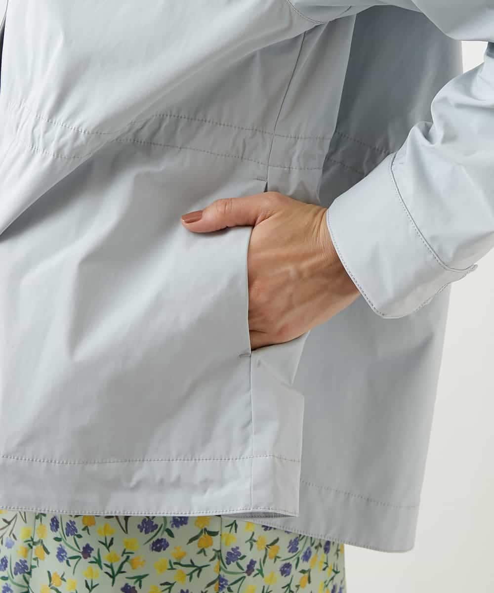 FMVDP12290 MICHEL KLEIN(ミッシェルクラン) 【洗える】デザインライトブルゾン ライトブルー(50)