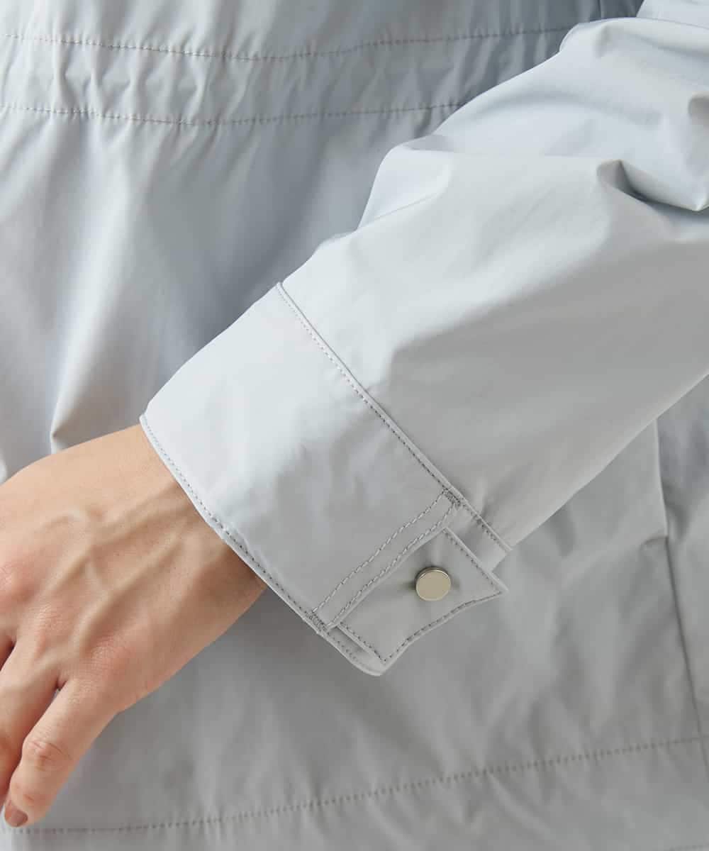 FMVDP12290 MICHEL KLEIN(ミッシェルクラン) 【洗える】デザインライトブルゾン ライトブルー(50)