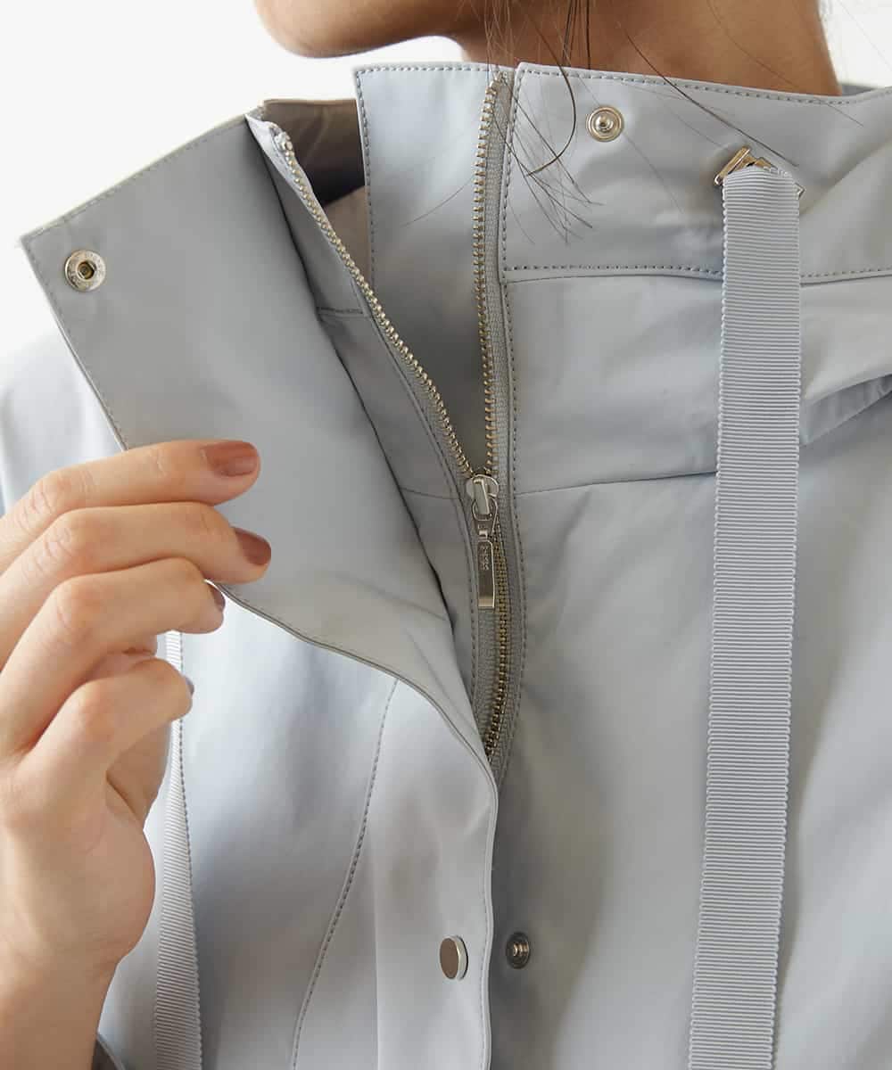 FMVDP12290 MICHEL KLEIN(ミッシェルクラン) 【洗える】デザインライトブルゾン ライトブルー(50)