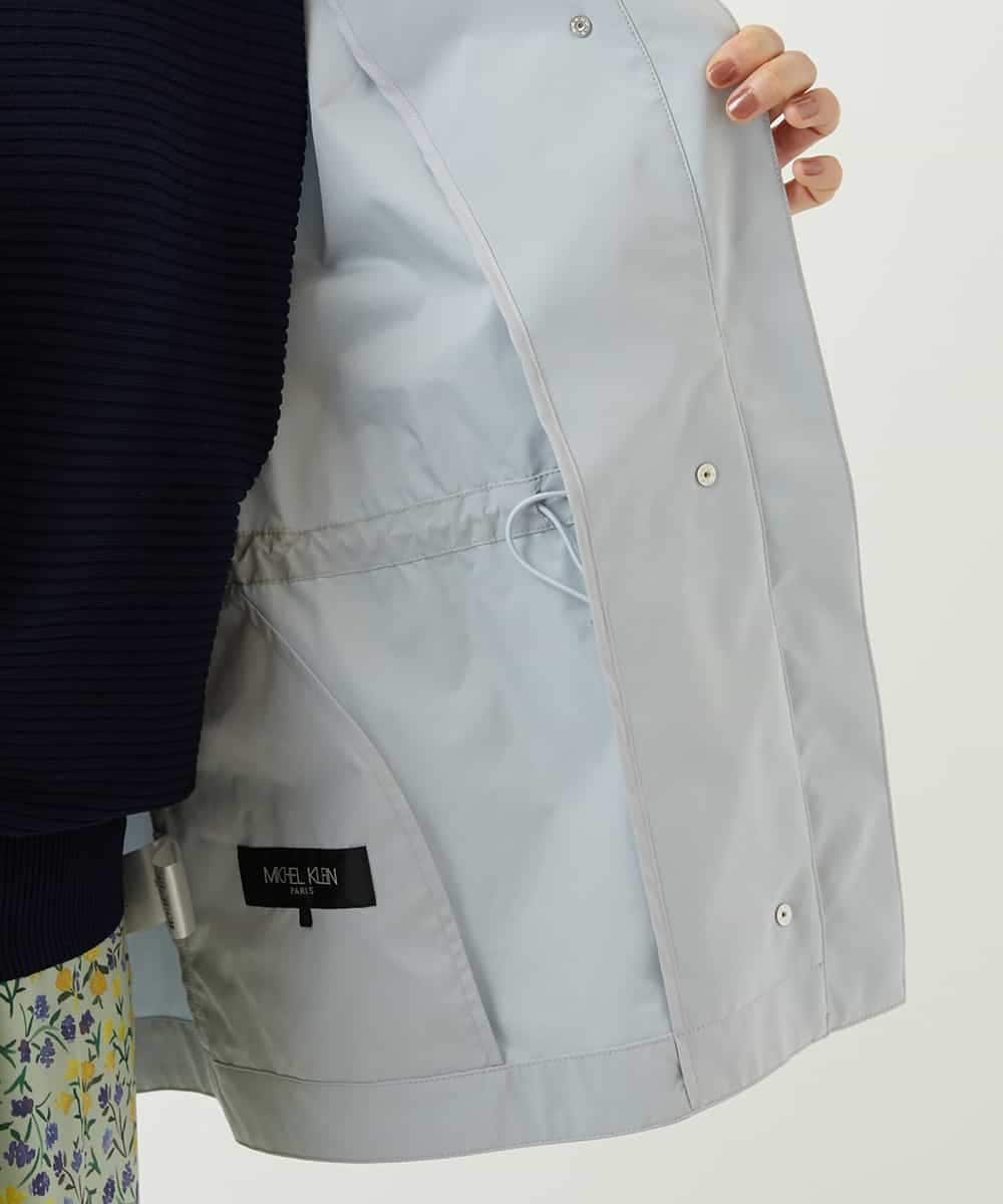 FMVDP12290 MICHEL KLEIN(ミッシェルクラン) 【洗える】デザインライトブルゾン ライトブルー(50)