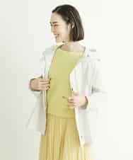 FMVDP12290 MICHEL KLEIN(ミッシェルクラン) 【洗える】デザインライトブルゾン ライトブルー(50)