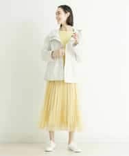 FMVDP12290 MICHEL KLEIN(ミッシェルクラン) 【洗える】デザインライトブルゾン ライトブルー(50)