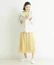 FMVDP12290 MICHEL KLEIN(ミッシェルクラン) 【洗える】デザインライトブルゾン ライトブルー(50)