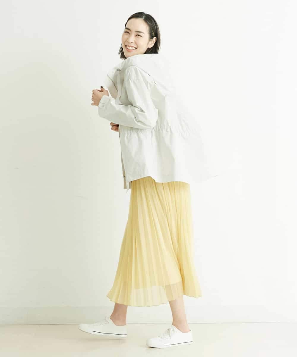 FMVDP12290 MICHEL KLEIN(ミッシェルクラン) 【洗える】デザインライトブルゾン ライトブルー(50)