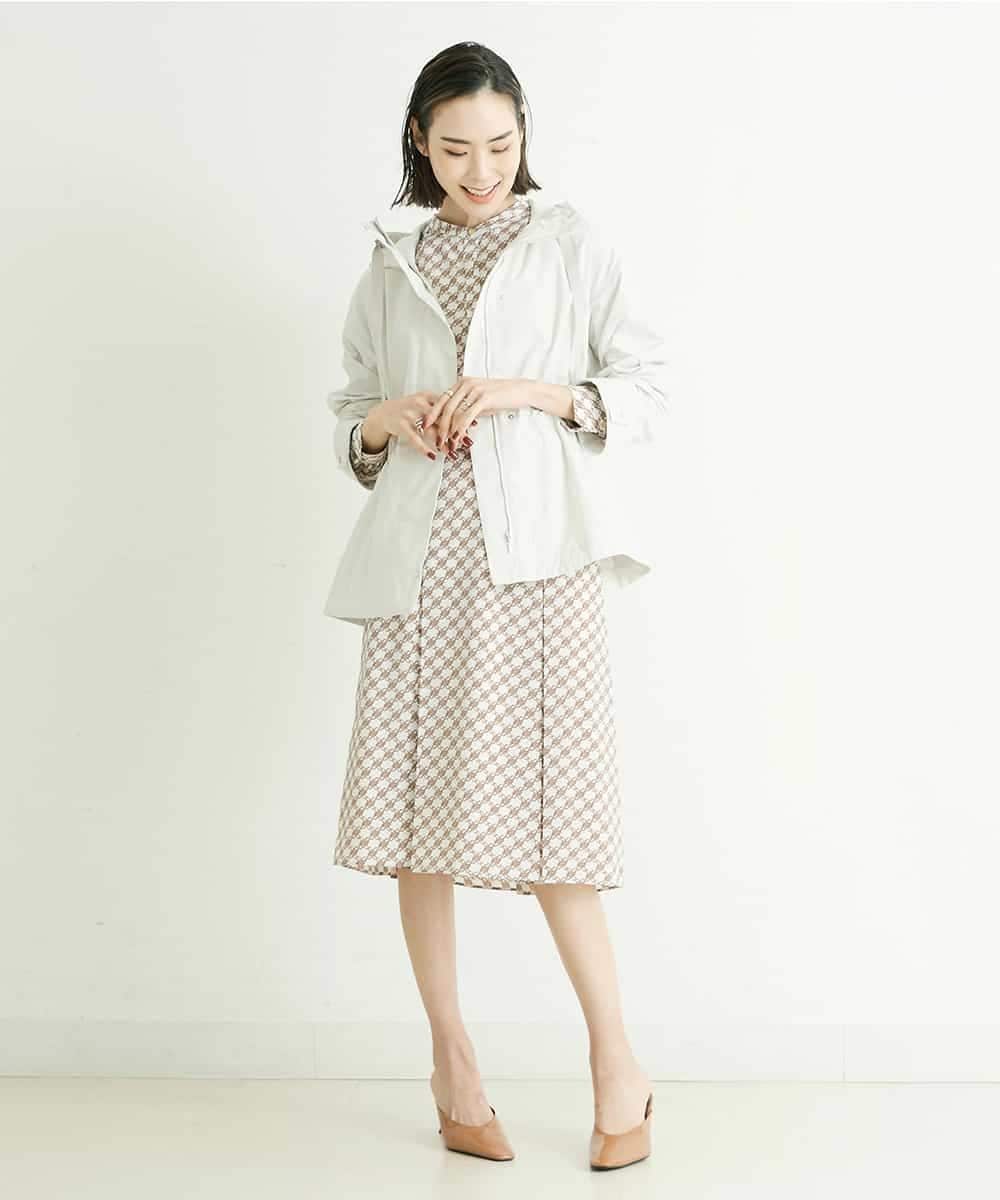 FMVDP12290 MICHEL KLEIN(ミッシェルクラン) 【洗える】デザインライトブルゾン ライトブルー(50)