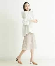 FMVDP12290 MICHEL KLEIN(ミッシェルクラン) 【洗える】デザインライトブルゾン ライトブルー(50)