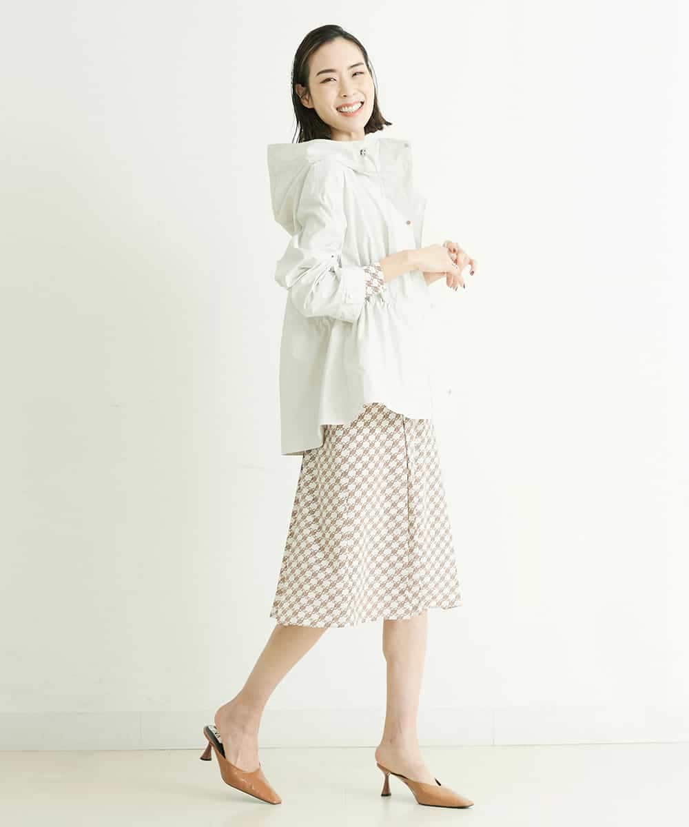 FMVDP12290 MICHEL KLEIN(ミッシェルクラン) 【洗える】デザインライトブルゾン ライトブルー(50)