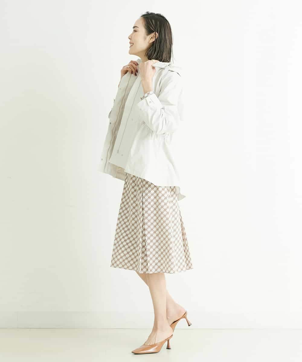 FMVDP12290 MICHEL KLEIN(ミッシェルクラン) 【洗える】デザインライトブルゾン ライトブルー(50)