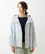 FMVDP12290 MICHEL KLEIN(ミッシェルクラン) 【洗える】デザインライトブルゾン ライトブルー(50)