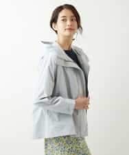 FMVDP12290 MICHEL KLEIN(ミッシェルクラン) 【洗える】デザインライトブルゾン ライトブルー(50)