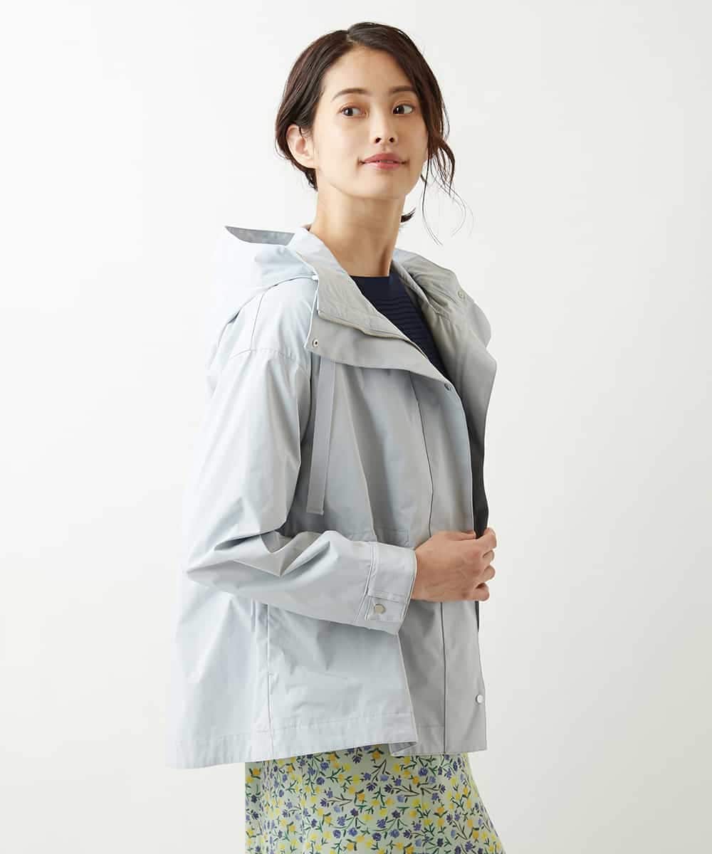 FMVDP12290 MICHEL KLEIN(ミッシェルクラン) 【洗える】デザインライトブルゾン ライトブルー(50)