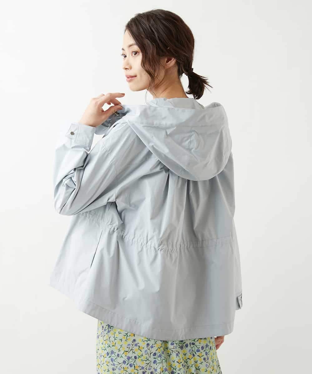 FMVDP12290 MICHEL KLEIN(ミッシェルクラン) 【洗える】デザインライトブルゾン ライトブルー(50)