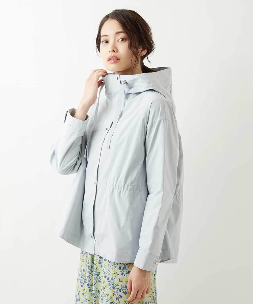 FMVDP12290 MICHEL KLEIN(ミッシェルクラン) 【洗える】デザインライトブルゾン ライトブルー(50)