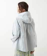 FMVDP12290 MICHEL KLEIN(ミッシェルクラン) 【洗える】デザインライトブルゾン ライトブルー(50)