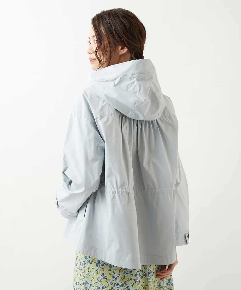 FMVDP12290 MICHEL KLEIN(ミッシェルクラン) 【洗える】デザインライトブルゾン ライトブルー(50)