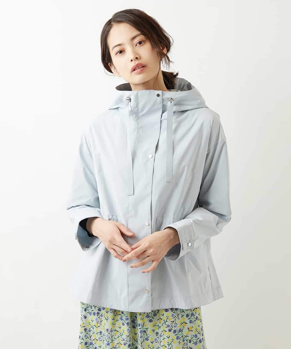 FMVDP12290 MICHEL KLEIN(ミッシェルクラン) 【洗える】デザインライトブルゾン ライトブルー(50)