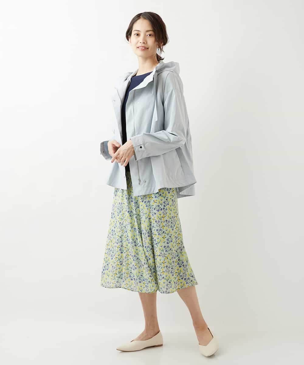 FMVDP12290 MICHEL KLEIN(ミッシェルクラン) 【洗える】デザインライトブルゾン ライトブルー(50)