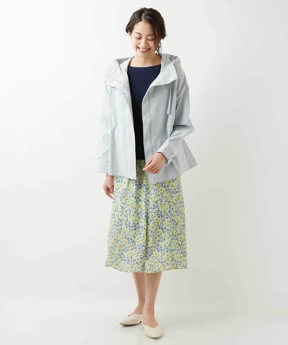 FMVDP12290 MICHEL KLEIN(ミッシェルクラン) 【洗える】デザインライトブルゾン ライトブルー(50)