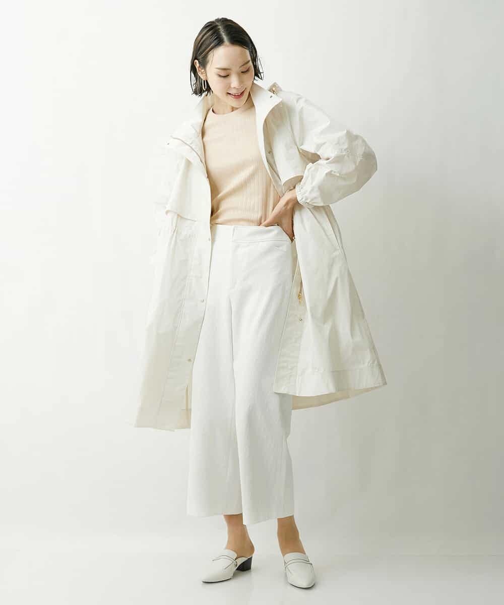 FMVDS11530 MICHEL KLEIN(ミッシェルクラン) [季節の変わり目に]シャンブレータフタロングコート ブラック(94)