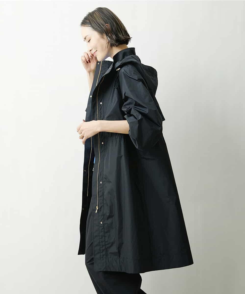 FMVDS11530 MICHEL KLEIN(ミッシェルクラン) [季節の変わり目に]シャンブレータフタロングコート ブラック(94)