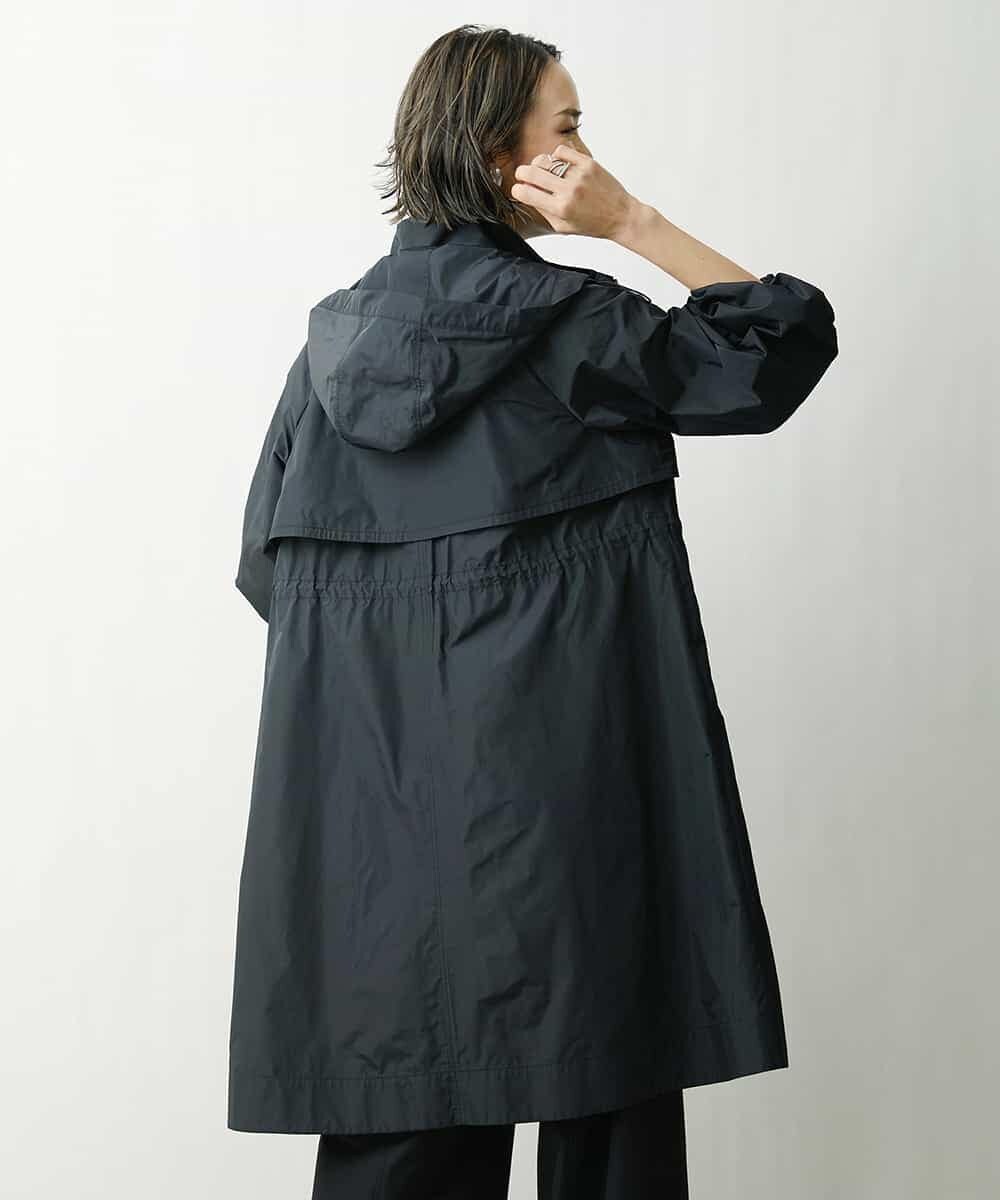 FMVDS11530 MICHEL KLEIN(ミッシェルクラン) [季節の変わり目に]シャンブレータフタロングコート ブラック(94)